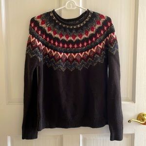 Black long sleeve sweater.
